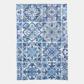 Mediterrane Tegels, Portugees, Azulejo, Majolica Theedoek (Verticaal)