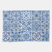 Mediterrane Tegels, Portugees, Azulejo, Majolica Theedoek (Horizontaal)