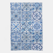 Mediterrane Tegels, Portugees, Azulejo, Majolica Theedoek (Verticaal)