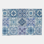 Mediterrane Tegels, Portugees, Azulejo, Majolica Theedoek (Horizontaal)