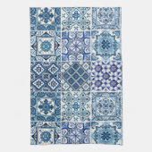 Mediterrane Tegels, Portugees, Azulejo, Majolica Theedoek (Verticaal)