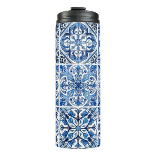 Mediterrane Tegels, Portugees, Azulejo, Majolica Thermosbeker