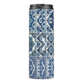 Mediterrane Tegels, Portugees, Azulejo, Majolica Thermosbeker (Achterkant)