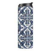 Mediterrane Tegels, Portugees, Azulejo, Majolica Thermosbeker (Gedraaid links)