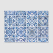 Mediterrane Tegels, Portugees, Azulejo, Majolica Tissuepapier (Voorkant)