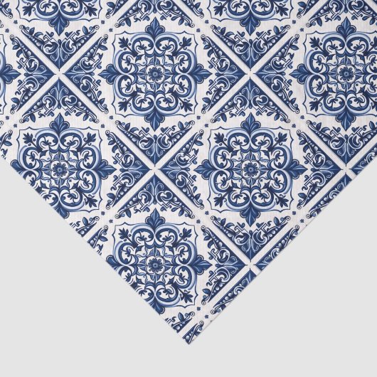 Mediterrane Tegels, Portugees, Azulejo, Majolica Tissuepapier (Detail)