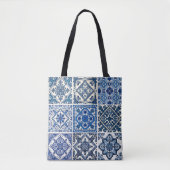 Mediterrane Tegels, Portugees, Azulejo, Majolica Tote Bag (Voorkant)