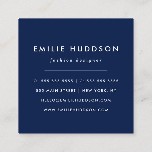 Mediterrane Tegels, Portugees, Azulejo, Majolica Vierkante Visitekaartje (Achterkant)