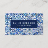 Mediterrane Tegels, Portugees, Azulejo, Majolica Visitekaartje (Voorkant)