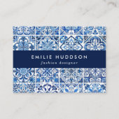 Mediterrane Tegels, Portugees, Azulejo, Majolica Visitekaartje (Voorkant)