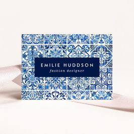 Mediterrane Tegels, Portugees, Azulejo, Majolica Visitekaartje