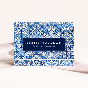 Mediterrane Tegels, Portugees, Azulejo, Majolica Visitekaartje