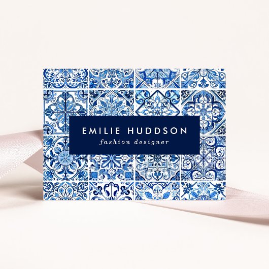 Mediterrane Tegels, Portugees, Azulejo, Majolica Visitekaartje