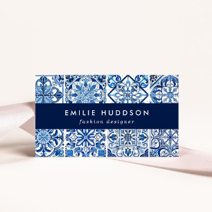 Mediterrane Tegels, Portugees, Azulejo, Majolica Visitekaartje