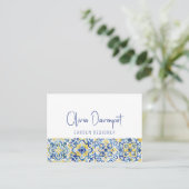 Mediterrane tegels-Visitekaartje Visitekaartje (Staand voorkant)