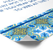 Mediterrane Tegels zetten een ring op het Vrijgeze Poster (Hoek)