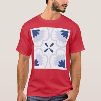 Mediterrane Tile Blue White Beauful Sicili T-shirt