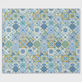 Mediterrane tinten/ Azulejo-tegels Cadeaupapier (Vlak)