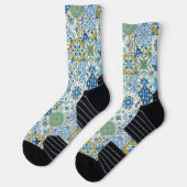 Mediterrane tinten/ Azulejo-tegels Sokken (Links)
