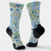 Mediterrane tinten/ Azulejo-tegels Sokken (Gebogen)