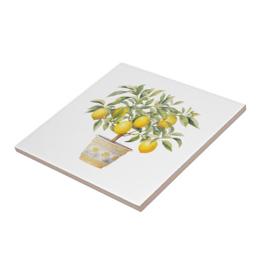 Mediterrane Toscaanse citroenboom Tegeltje (Zijkant)