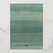 Mediterrane tuin Baby Dedication Folie Uitnodiging (Achterkant)