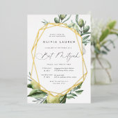 Mediterrane tuin Bat Mitzvah Folie Uitnodiging (Staand Voorkant)