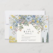 Mediterrane tuin bruiloft RSVP kaartje (Voorkant)