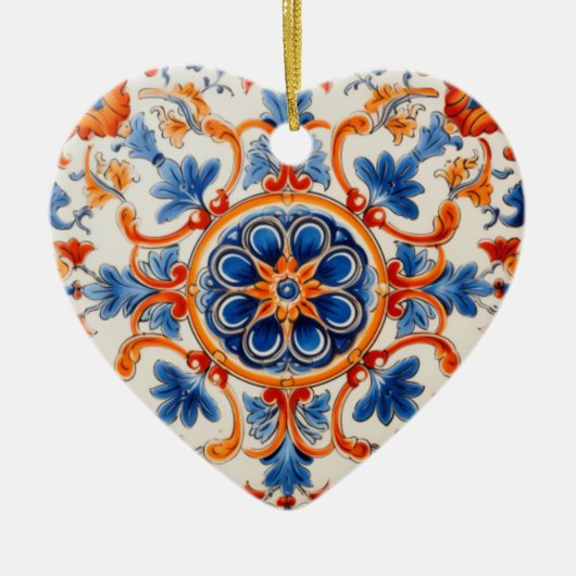 Mediterrane tuin keramisch ornament (Voorkant)