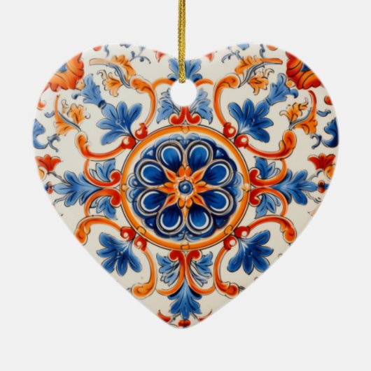 Mediterrane tuin keramisch ornament (Achterkant)