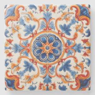 Mediterrane tuin stenen onderzetter