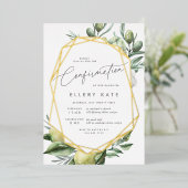 Mediterrane tuinbevestiging folie uitnodiging (Staand Voorkant)