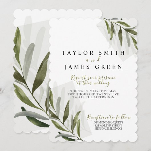 mediterrane uitnodiging (Voorkant / Achterkant)