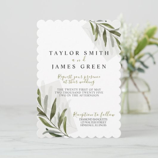 mediterrane uitnodiging (Staand voorkant)