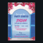 Mediterrane uitnodiging<br><div class="desc">Herfst uit liefde voor deze Middellandse Zee / Mamma Mia stikte partijuitnodiging! Deze uitnodiging bevat mooie witte, blauwe en roze bougainvillea bloemen, die de toon zullen zetten voor je speciale ocassie, of het nu gaat om een verjaardag, afstuderen, bruid of baby shower. Voor hulp of een aangepast verzoek kunt u...</div>