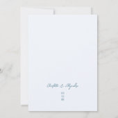 Mediterrane Vibes bruiloft uitnodiging blauw (Achterkant)