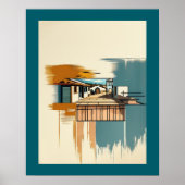 Mediterrane villa  poster (Voorkant)