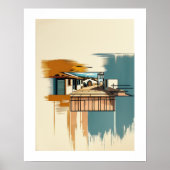 Mediterrane villa  poster (Voorkant)