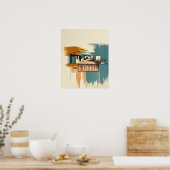 Mediterrane villa  poster (Keuken)