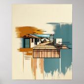 Mediterrane villa  poster (Voorkant)