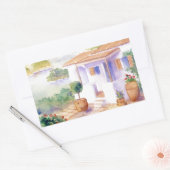 Mediterrane villa Rechthoek sticker (Envelop)
