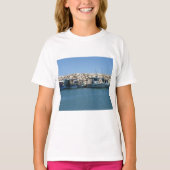 Mediterrane Vissen boten in blauw Zee T-shirt (Voorkant)