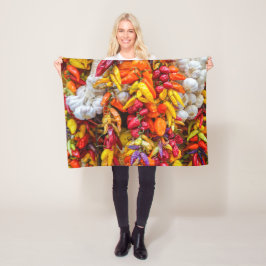 Mediterrane vlokken fleece deken