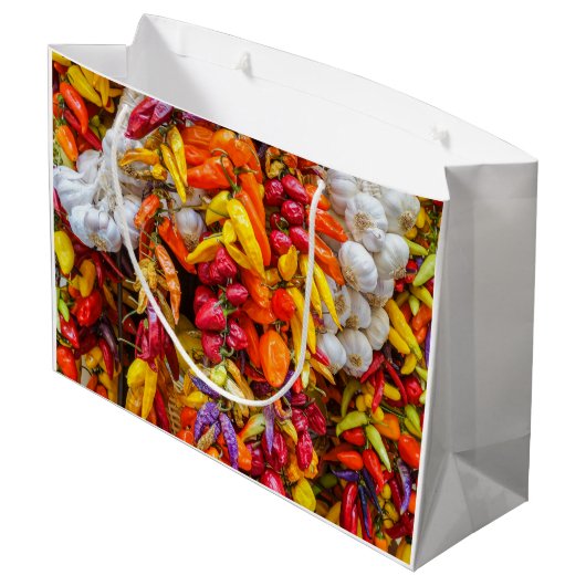 Mediterrane vlokken groot cadeauzakje (Achterkant Gekanteld)