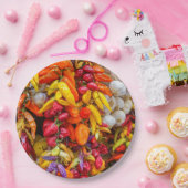 Mediterrane vlokken papieren bordje (Feest)