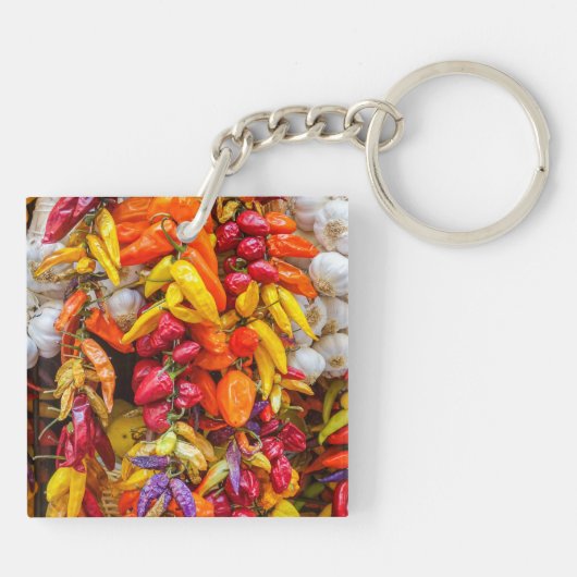 Mediterrane vlokken sleutelhanger (Achterkant)