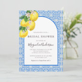 Mediterrane Vrijgezellenfeest Lemon Citrus Kaart (Staand voorkant)