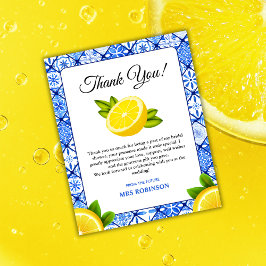 Mediterrane Vrijgezellenfeest Lemon Hartelijk dank
