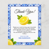 Mediterrane Vrijgezellenfeest Lemon Hartelijk dank (Voorkant)