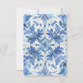 Mediterrane waterverf bruidsdoucheuitnodiging kaart (Achterkant)